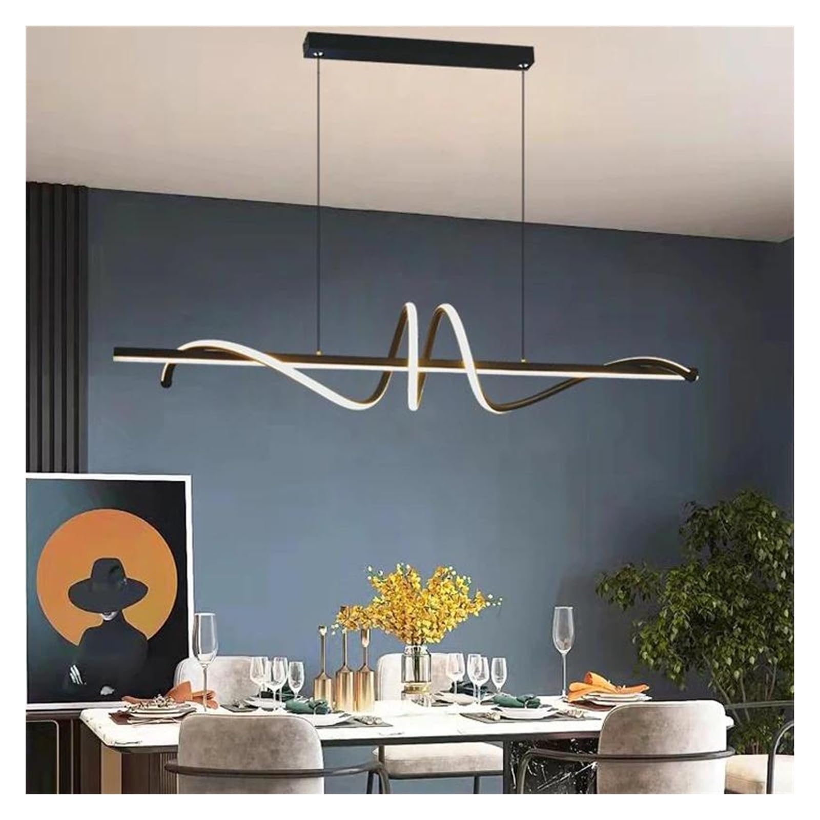 Plafonnier LED rotatif variable contre les zones d'ombre dans la cuisine - 5