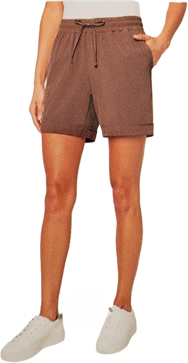 Mondetta Ladies' Lightweight Elasticated Waistband Active Walking Short, Brown