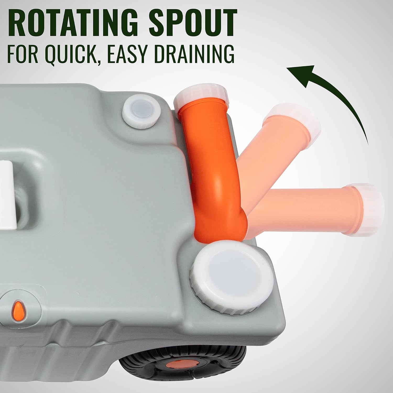 Hike Crew RV 19.8 Gallon Waste Holding Tank | Portable Odorless Black or Grey Water Tote for Camper with Rotating Drain Spout, Multiple Fill & Drain Ports, Electric Pump Opening, Handles & Wheels : Automotive