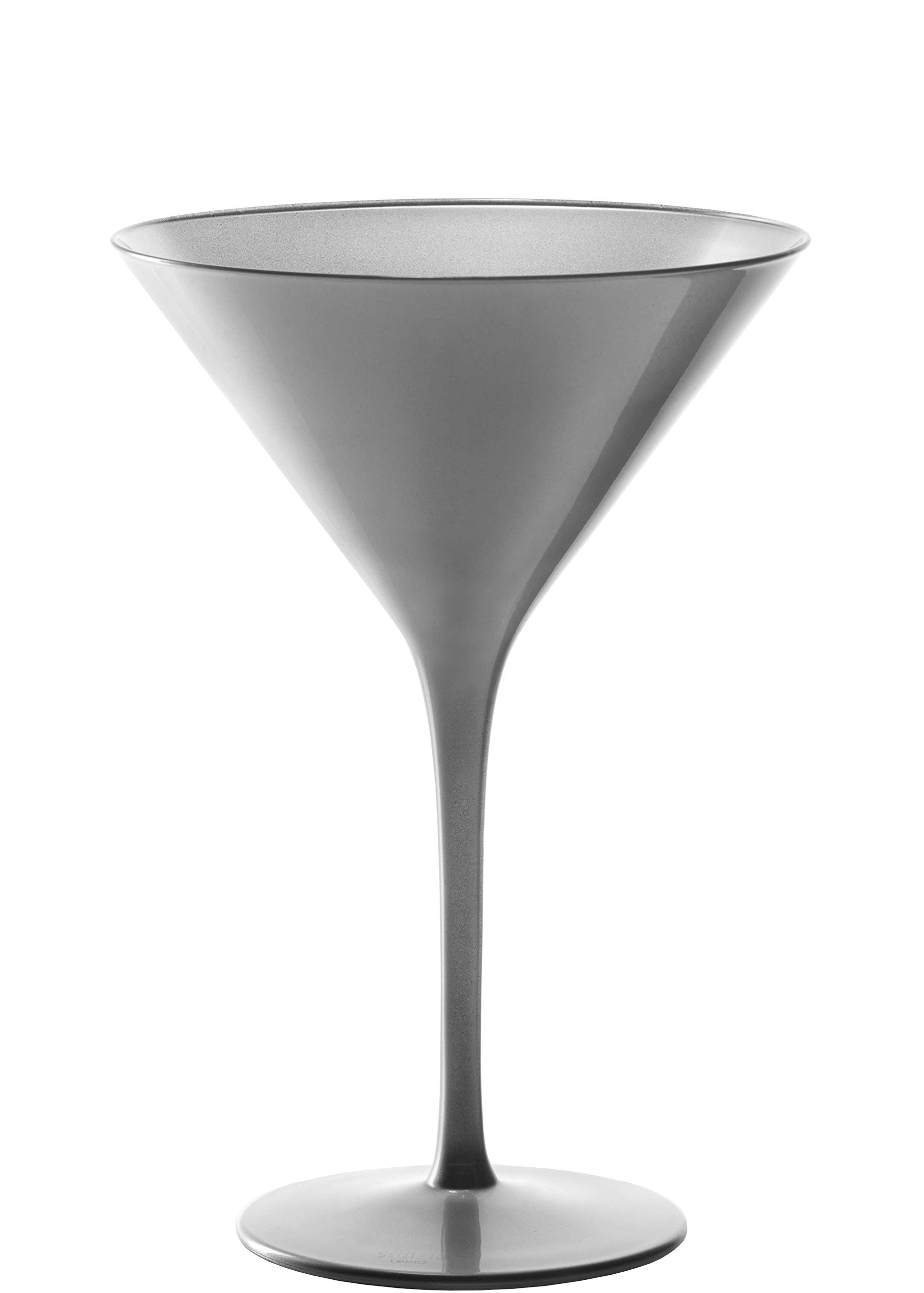 Stölzle Lausitz Elements Set of 6 Cocktail Bowls 240ml - Martini Glasses - Silver - Dishwasher and Shock Safe - Premium Crystal Glass - Martini Glasses