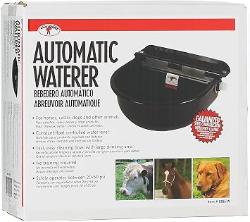 Little Giant Automatic Livestock Waterer | Epoxy Coated Automatic Stock Waterer for Horses, Cows and Hog | Auto Horse, Pig, and Cattle Drinker