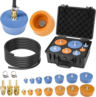 3mirrors Silicone Purge Plugs Welding Back Purging Plugs Kit (0.9 inch – 4.0 inch), with Fitting Sleeves Purge Plugs for Welding (14 Plugs)