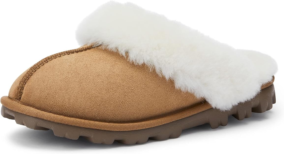 WaySoft Women's Genuine Australian Sheepskin Slippers