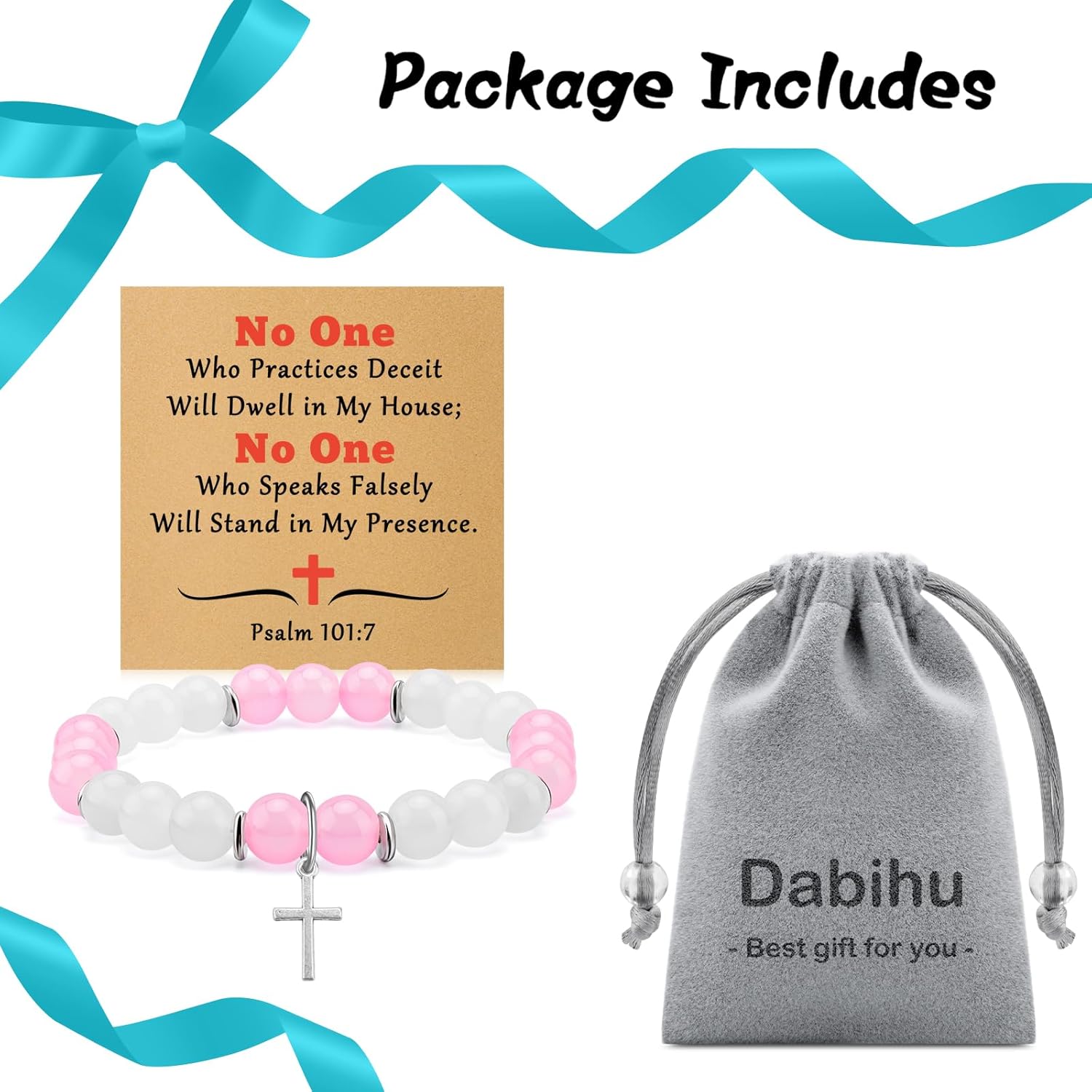 Bible Verse Bracelets with Cards Christian Jewelry Religious Gifts for Christian Easter Prayer Scripture Gift Inspirational Beaded Bracelets for Sister Coworkers Daughter Encouragement Birthday Gift - Image 7