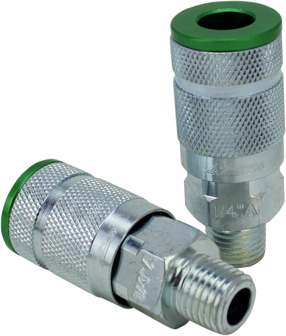 Milton ColorFit Coupler & Plug Kit (14 Piece), A-Style 1/4 NPT Green, S-314AKIT : Industrial & Scientific