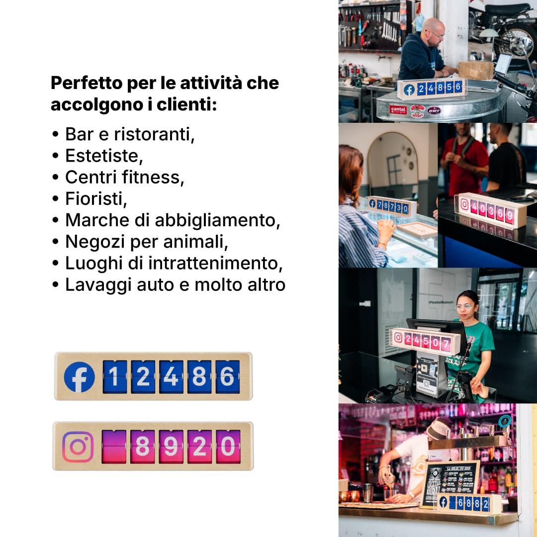 Licznik Obserwujących na Facebooku od Smiirl - Więcej obserwujących - Ruchome klapki w czasie rzeczywistym - Dla restauracji, sklepów itd - Wi-Fi i Hotspot - Łatwa instalacja (niebieski, 5 cyfr)