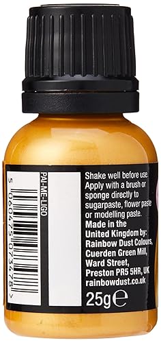Miniatura 3 de Pintura comestible para comida color oro suave arcoíris metálico