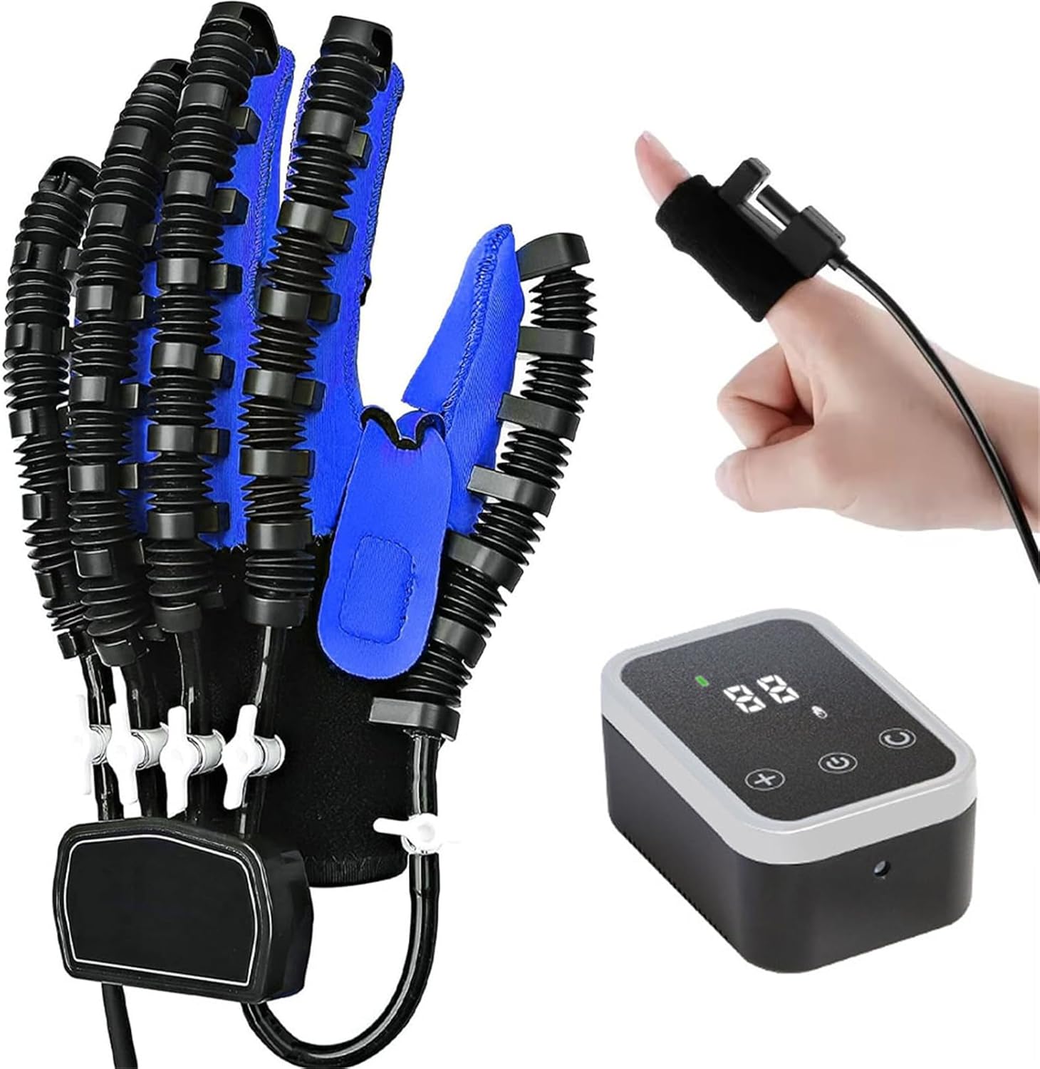 Rehabilitation Robotic Gloves with 3 Modes, Physical Therapy Equipment for Stroke Recovery and Finger Training