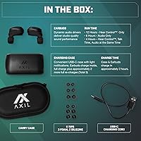 Vista 6 de AXIL XCOR PRO Auriculares inalámbricos Bluetooth — Auriculares HearPRO con control táctil — Mejora Bluetooth — Protección auditiva — Resistente al
