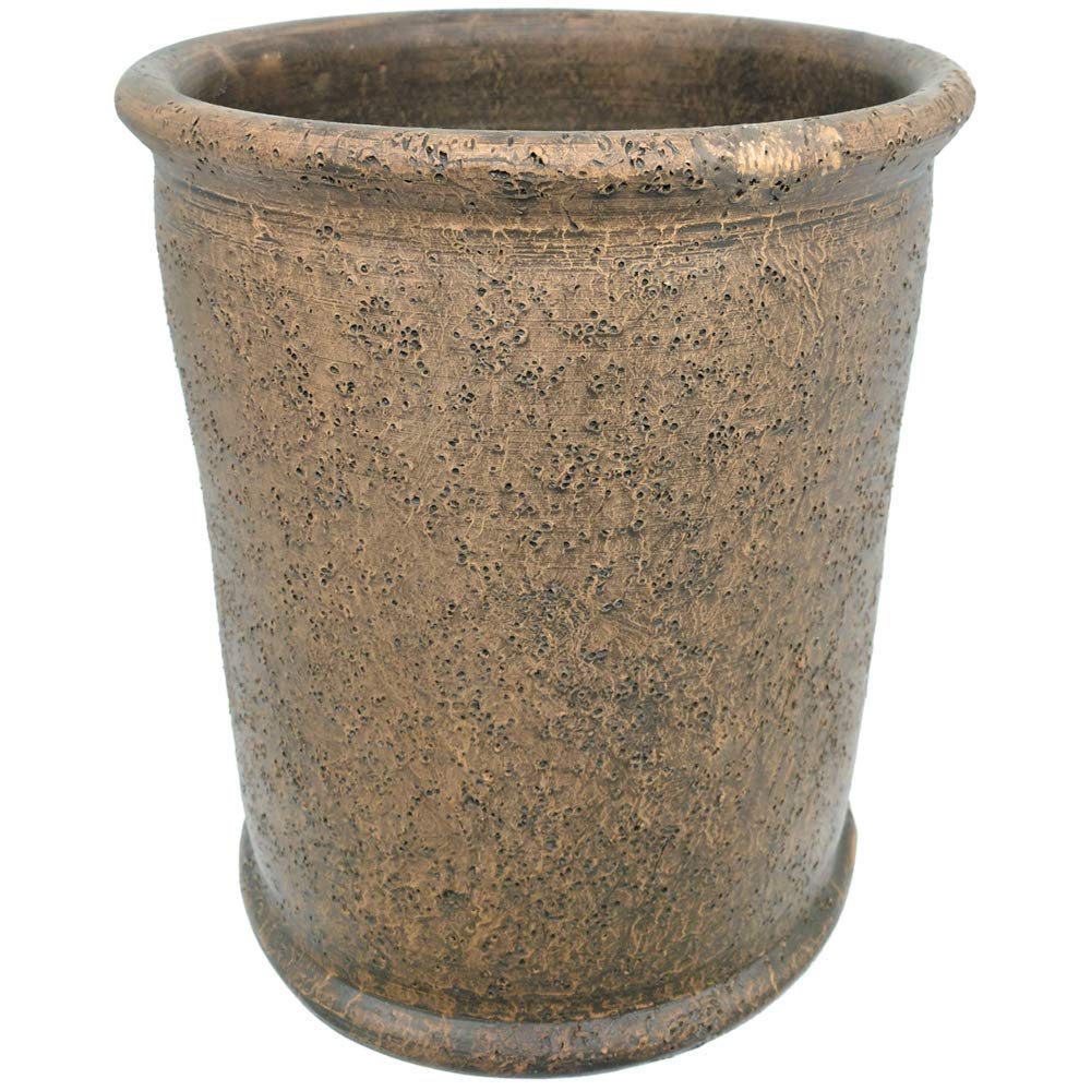 Maceta de barro rustica CILINDRO G exterior e interior 25 x 24 cm