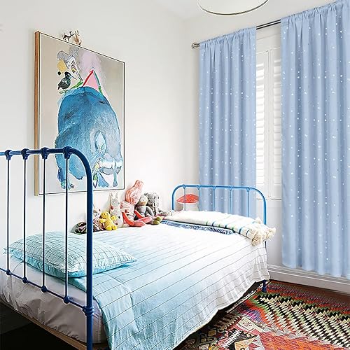 Miniatura 2 de BGment Cortinas opacas para dormitorio, con bolsillo para barra, cortinas de oscurecimiento de habitación, cortinas de aislamiento térmico para