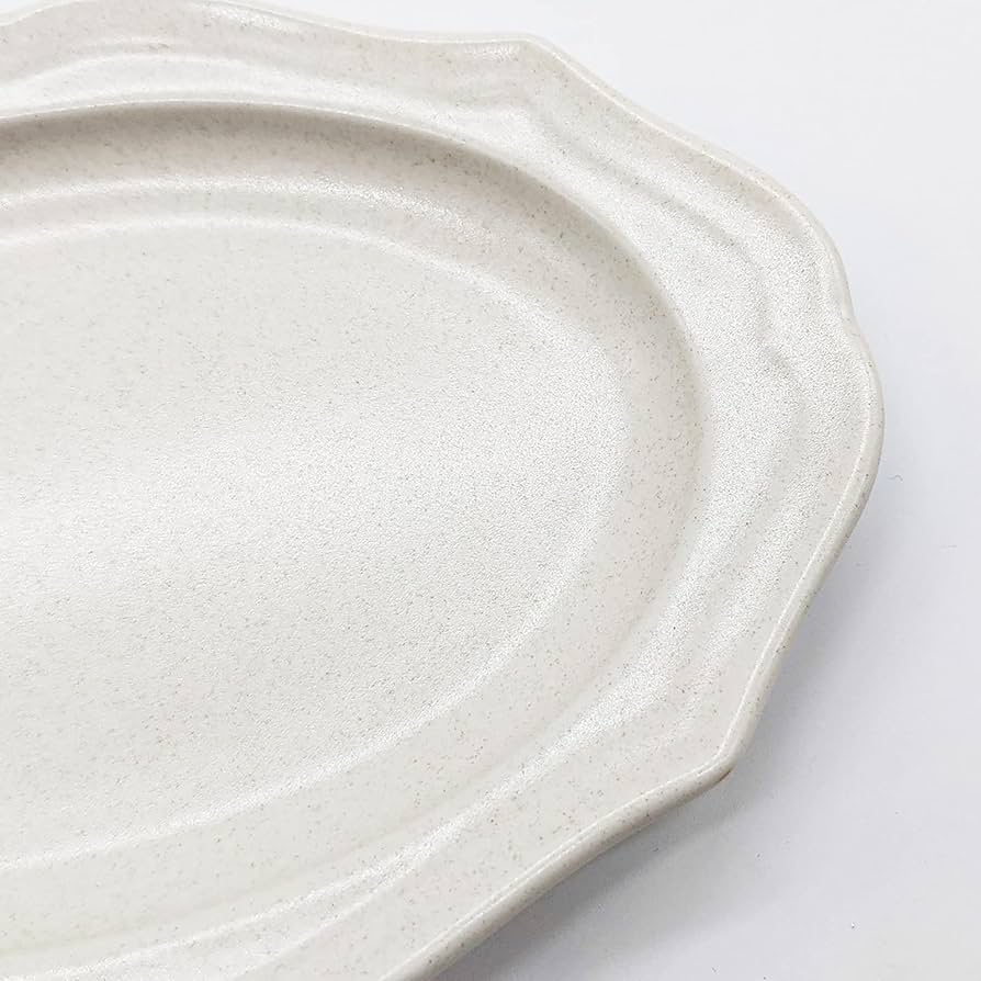 Amazon.co.jp: うつわ魯庵 美濃焼 「 cadre 」 楕円 オーバル 皿