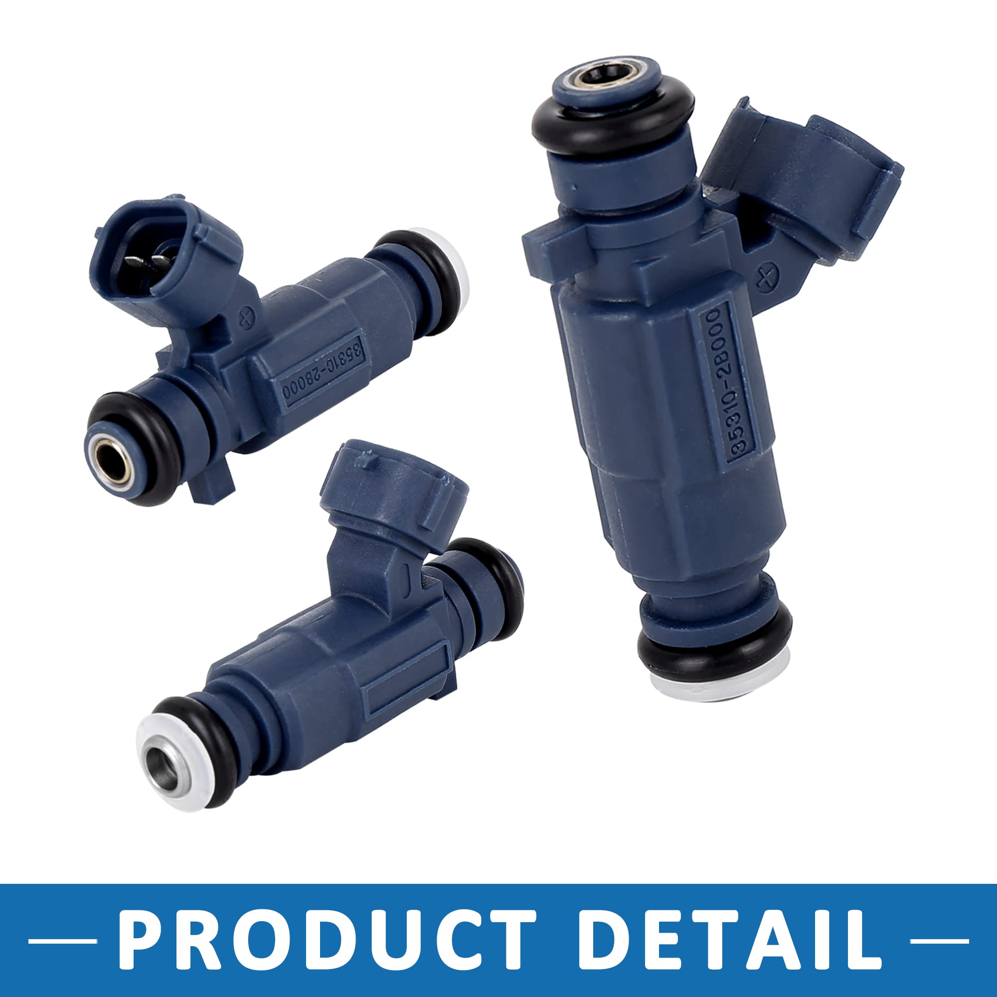 A ABSOPRO Combustible Inyector 35310-2B000 para Hyundai Accent 1.4L 10-14 (Juego de 4)