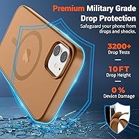 Vista 1158 de SUPFINE Funda magnética para iPhone 11 con protector de pantalla (compatible con MagSafe) (protección contra caídas de grado militar), translúcida