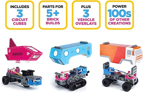 Miniatura 3 de Circuit Cubes Gears GO Kit de lanzamiento de movilidad multivehículo - Kit de ingeniería STEM para niños y adultos