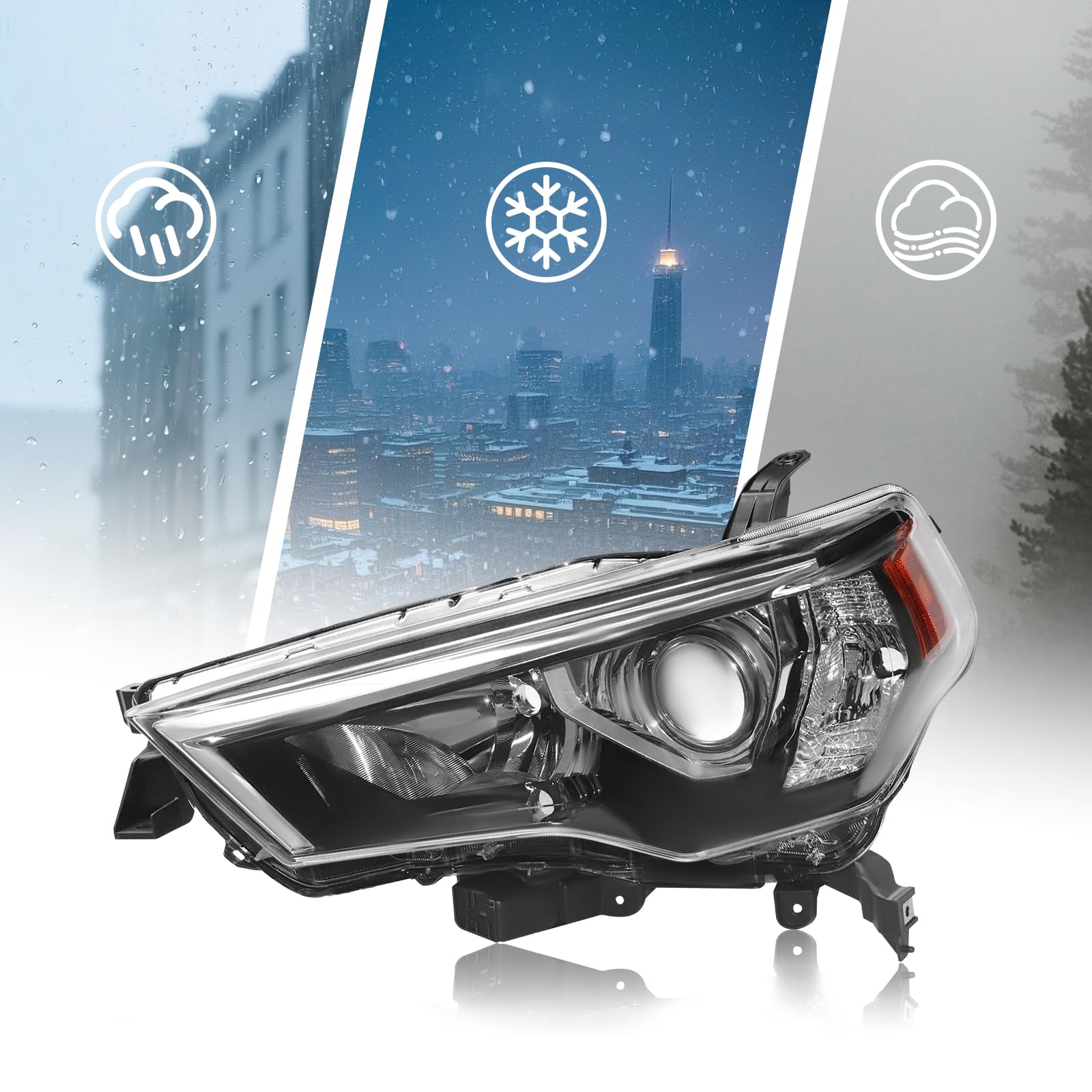 Amazon.com: Hteedy Halogen Headlights Fit For Toyota 4Runner 2014