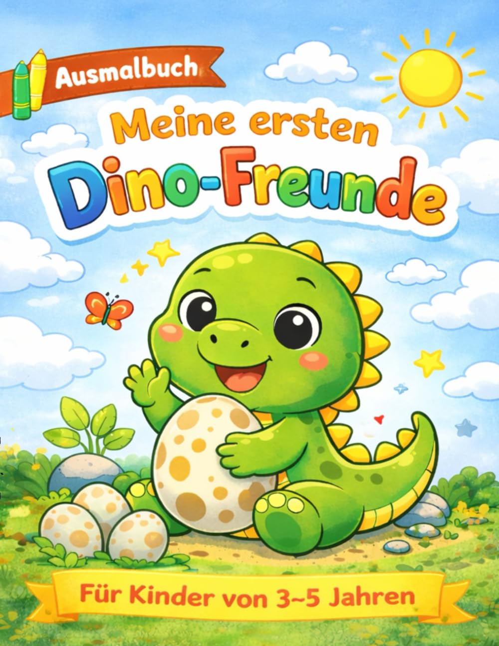 Meine ersten Dino-Freunde: Ausmalbuch für Kinder von 3–5 Jahren