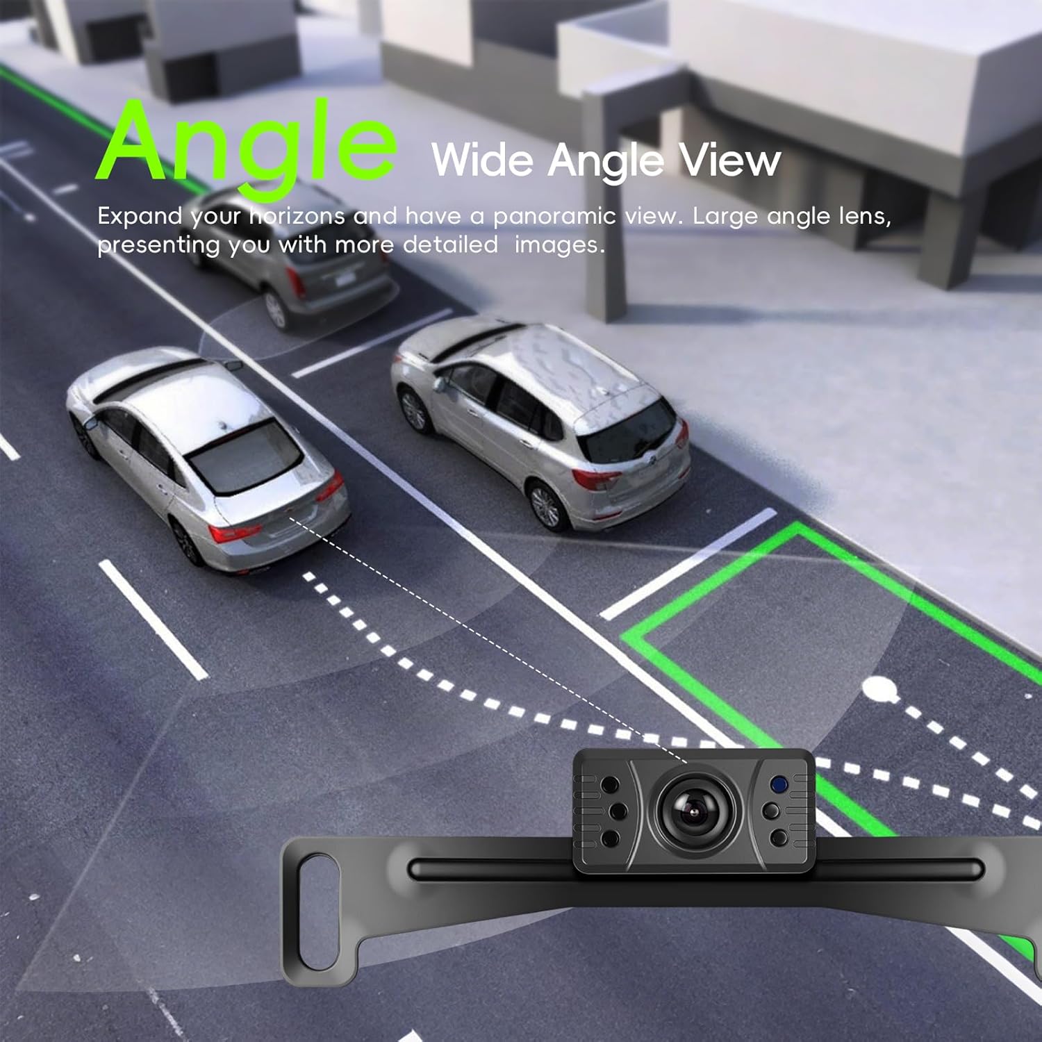 Backup Camera for Truck Car IP68 Waterproof Night Vision DIY Grid Lines for Car RVs Trucks Tractors Bus Semi-Trailers
