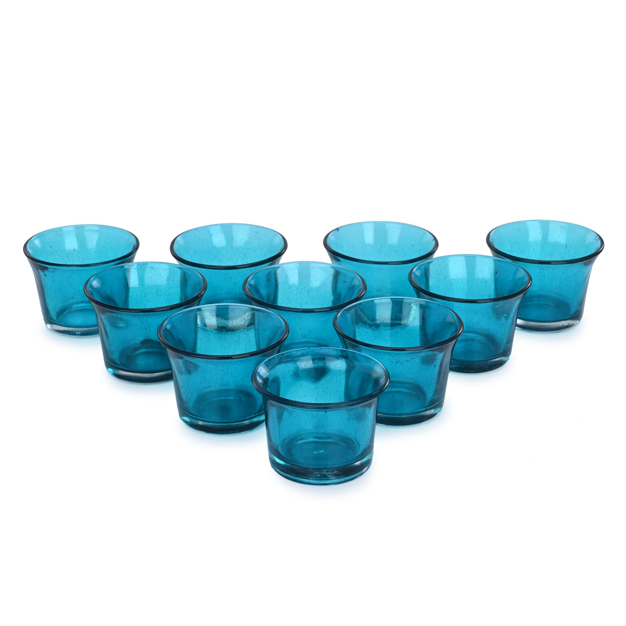 Mahganya Set of 6 Votive Glass Tealight Candle Holders - Christmas Decorations Items for Home D�cor Living Room Bedroom Dining Table (Red) - Christmas and Diwali Gifts Multi Color (Blue) (B0BRK7BRDG) Amazon Price History, Amazon Price Tracker