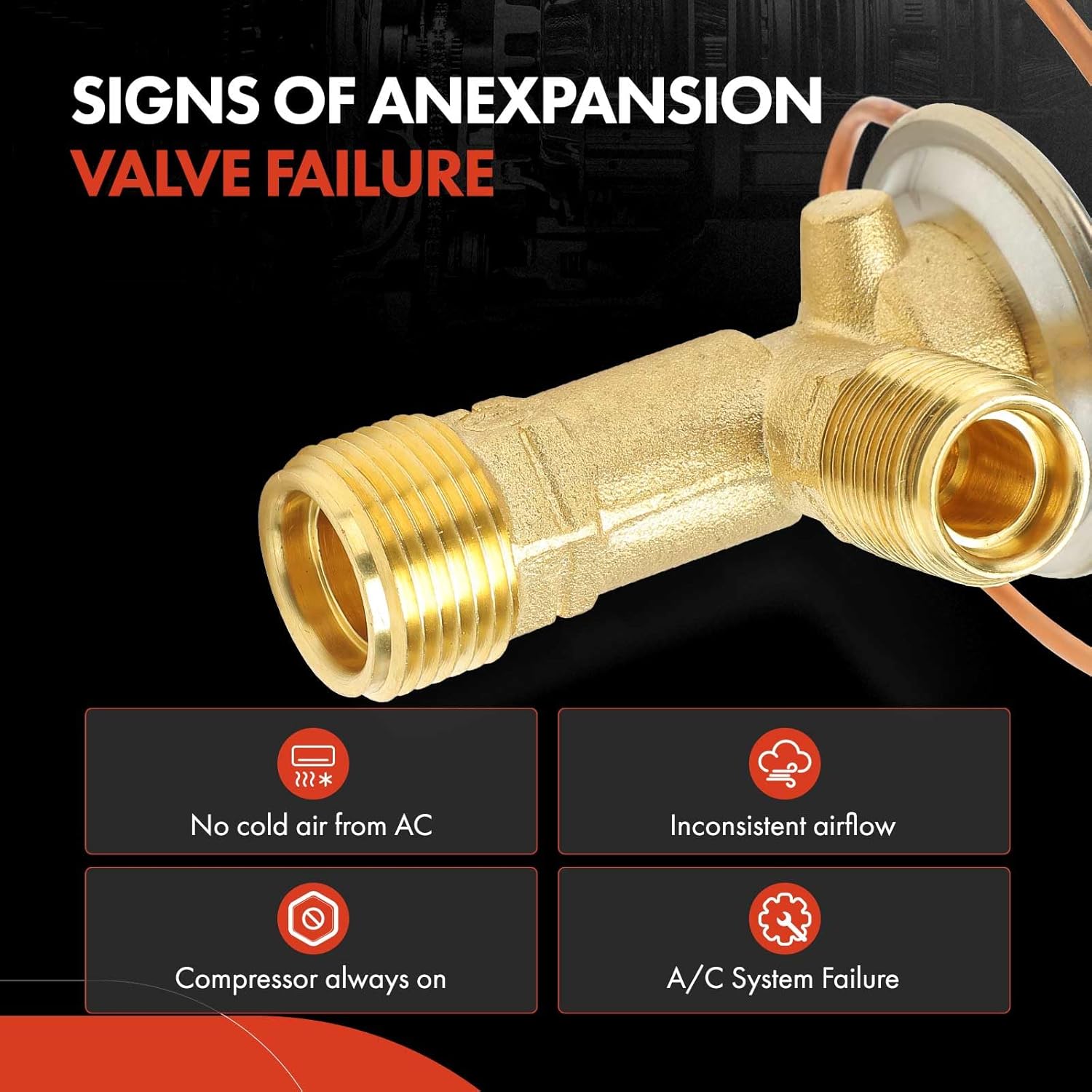 A-Premium A/C Expansion Valve Compatible with Dodge Grand Caravan, B150, B250, B350, B3500 & Chrysler Town & Country & Acura Integra & Ford Festiva & Honda Prelude & Hyundai Excel & Mitsubishi Precis