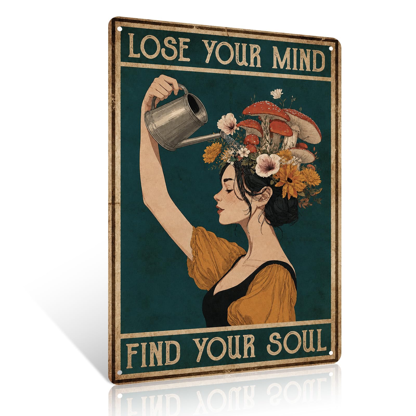 Ulord Lose Your Mind Find Your Soul Inspirational Quote Lose Your Mind Metal Signs 8"X12" Inspirational Quote Wall Art