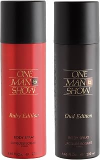 Bogart Bogart One Man Show Ruby + One Man Show Oud Deo Combo Set - Pack Of 2, 400 ml (Pack of 2) Price In India