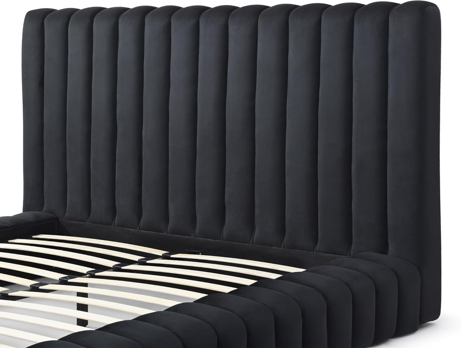 Woodpecker's Inc Avalon Velvet Upholstered Luxurious Platform Bed