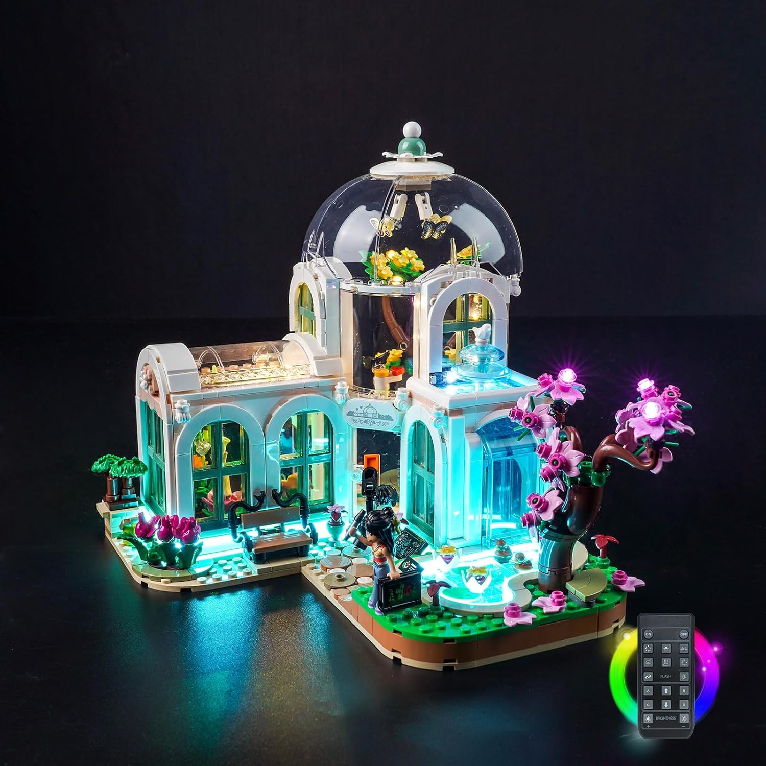 BrickBling LED Light Compatible with Lego Friends 41757 Botanical Garden Building (No Model, Lights Only), Remote Control Version Lighting Kit Compatible with Lego 41757, Light Up Your Greenhouse