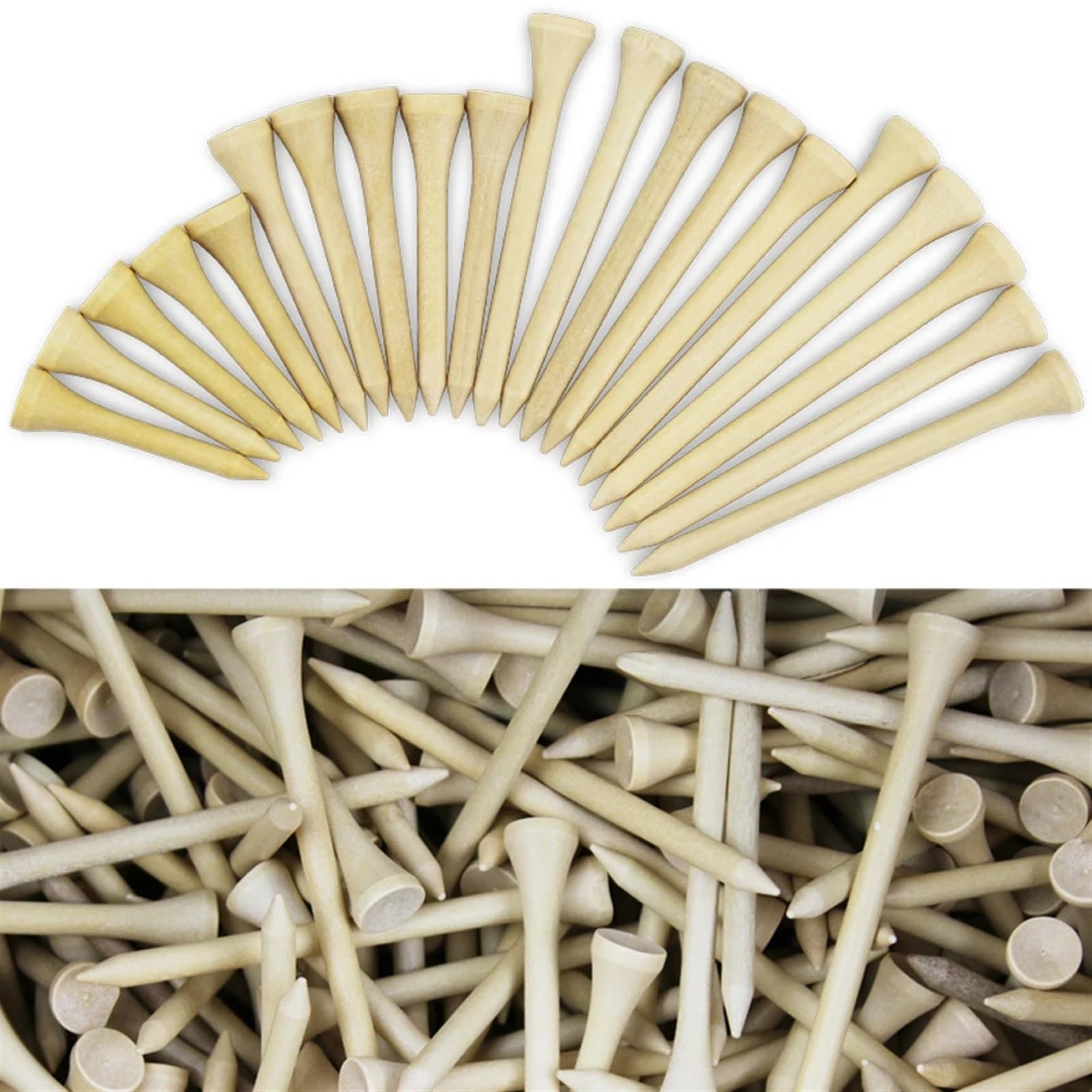 Golf Tee 100Pcs Golf Tees Holz Tees Länge Golf Ball Halter Holz Golf Tees FüR Einen Idealen Abschlag