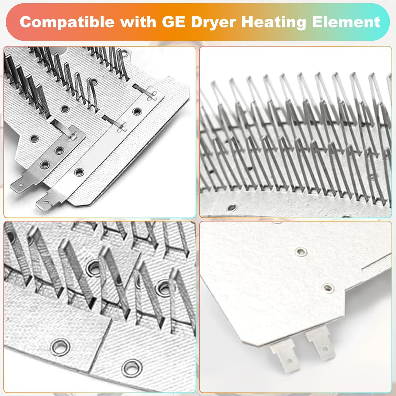 WE11M10001 Dryer Heating Element Replacement Parts Compatible with Most GE Dryer Laundry MICA Heater Replace 17380082 WE11M0032 PD00025955 3029257 AP5793359 EAP8756702 PS8756702