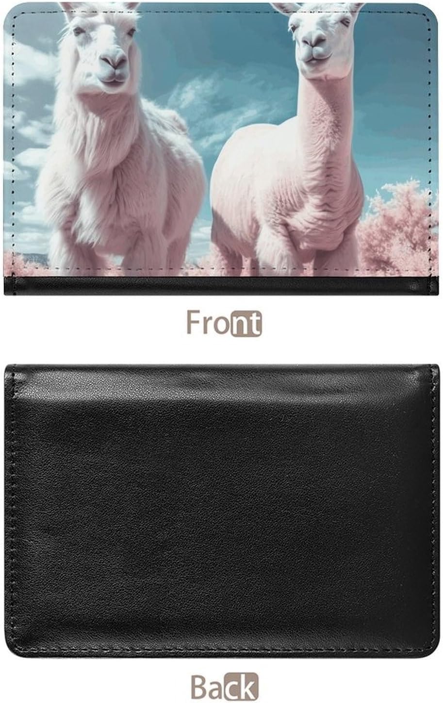 Cute Passport Holder for Travel,Personalized Multi-Functional Passport Cover with Card Slots,Slim Alpacas Together Printed Passport Wallet for Women Men