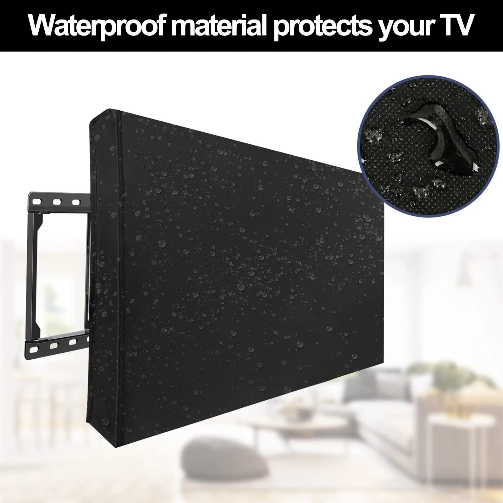copri tv da esterno Copertura TV esterna Proteggi schermo piatto esterno impermeabile 600D con custodia antipolvere for televisione tascabile(XL)