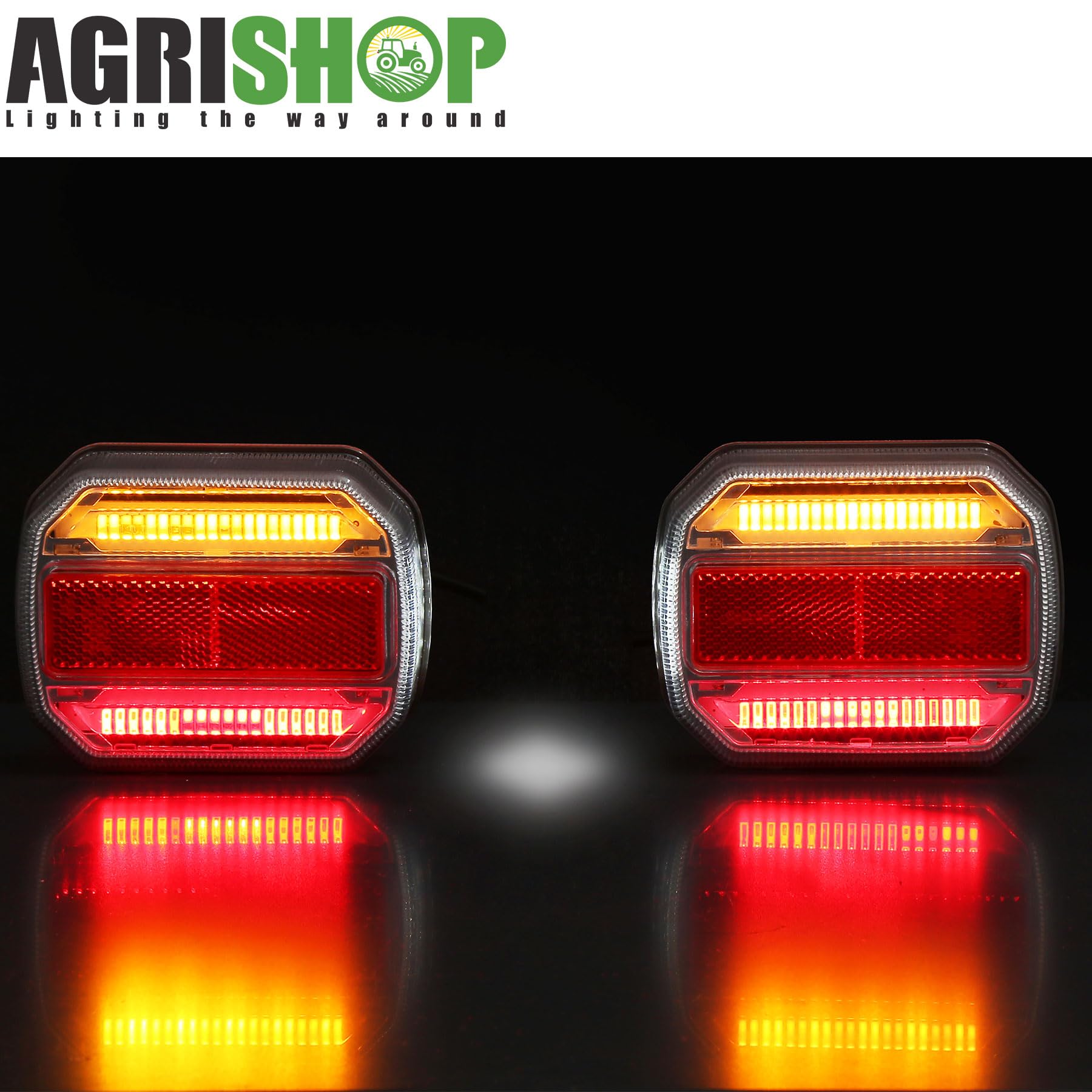 Feu De Remorque Sans Fil LED 12/24V Eclairage Remorque Sans Fil Feux de Remorque,Kit Éclairage Arrière Magnétique Feu Led Wifi Wireless Rechargeable Étanche Feu Arrière pour Remorque E-mark