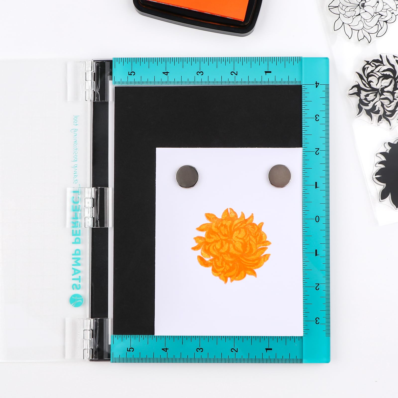 Stamp Platform,7x9inch Stamp Positioning Tool for Accurate Craft Stamping DIY Scrapbooking Card Making,Precision Stamping Tool for Paper Card Crafting