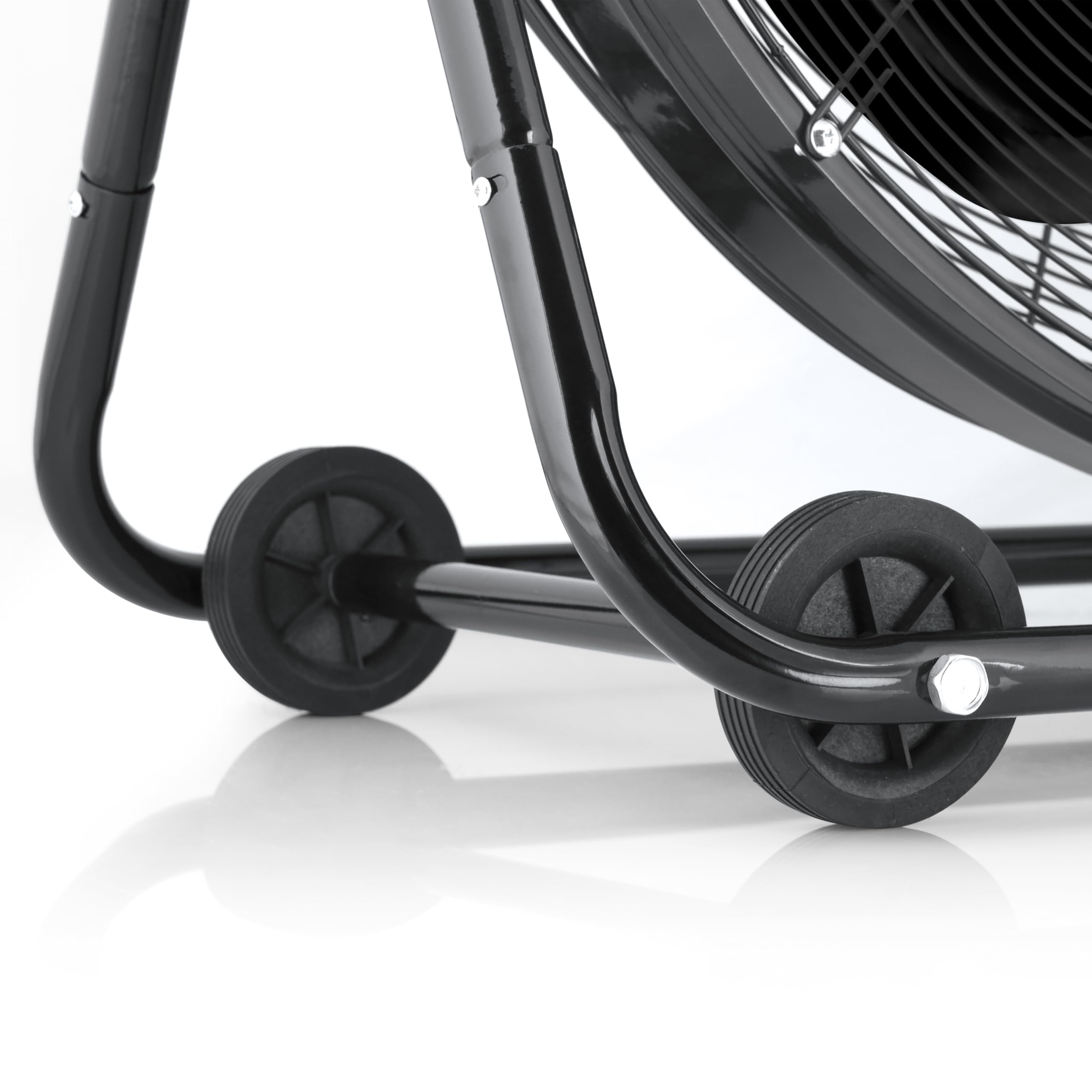 Orbegozo Pwt 3075 Ventilateur industriel Power Fan, tête inclinable, pales métalliques de 75 cm, 3 vitesses de ventilation, roues de transport, 200 W, métal