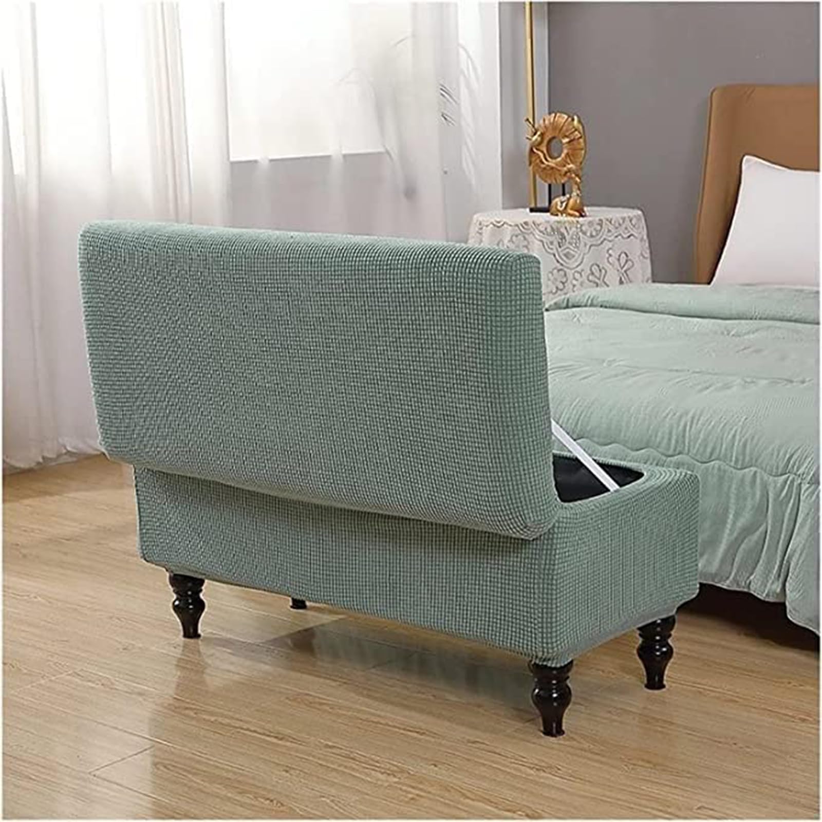 Housse Extensible Pour Pouf Rectangulaire - Tissu Polyester/spandex Avec Ourlet élastique - Tailles XS à L - Protection Anti-taches