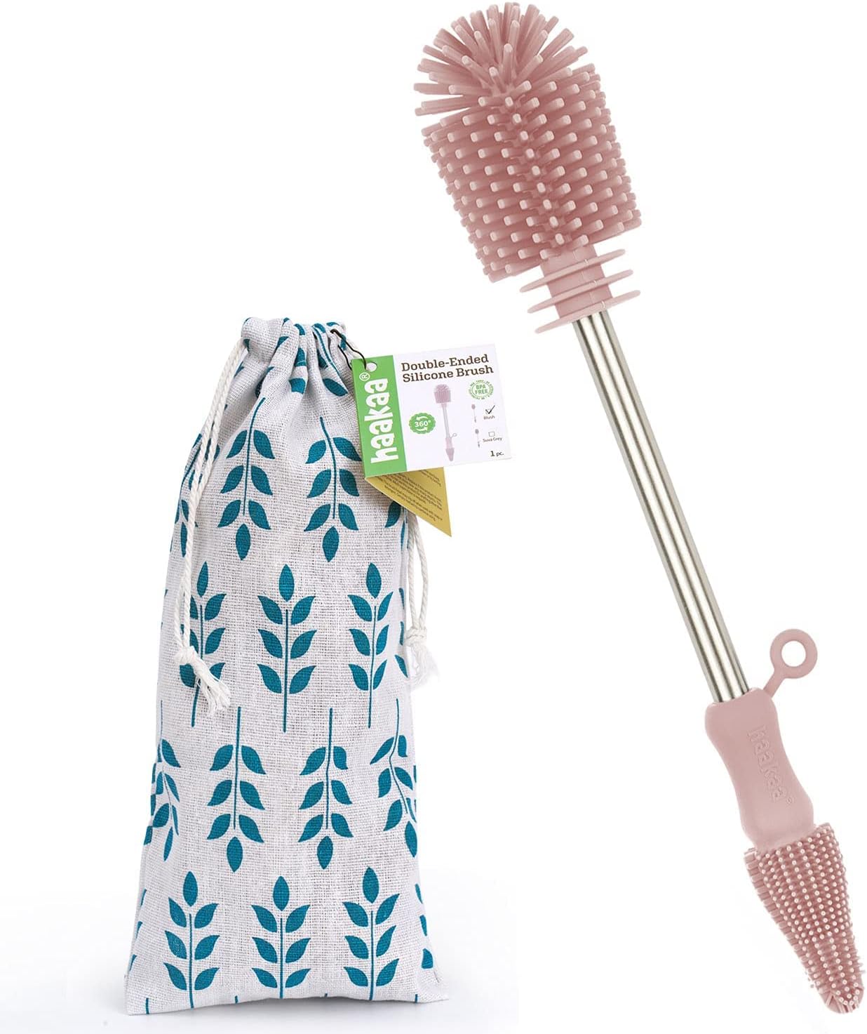 haakaa Silicone Cleaning Brush Blush NHK071BH BigaMart