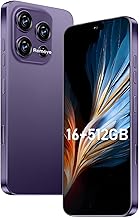 16PM Smartphone New Upgrade 16GB+512GB/6.99" Display 68+108MP Zoom Camera,Tempered Glass Finish, 7000mAh Android 14 Smartphone (Deep Purple)