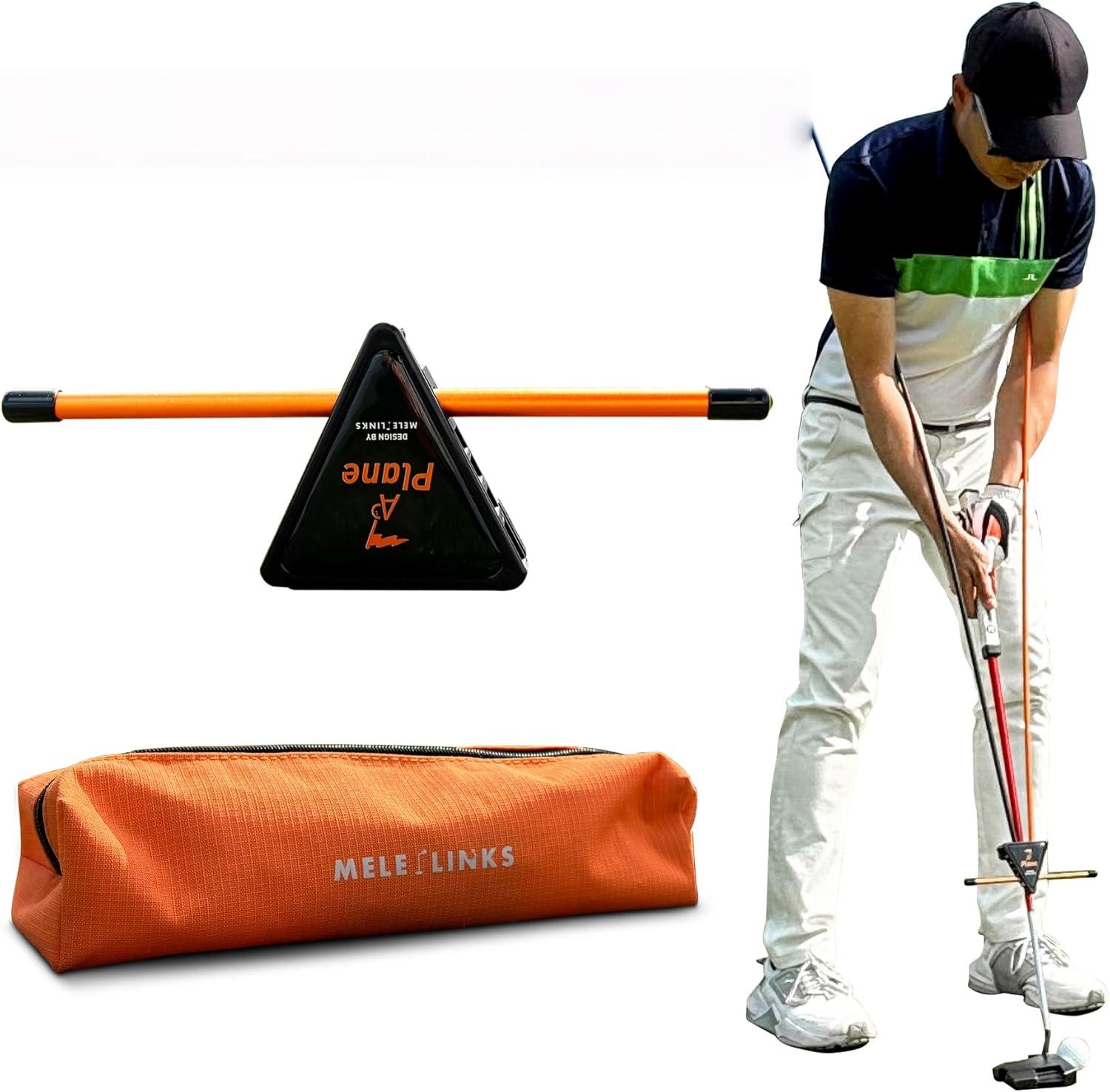 2 in 1 Golf Training Aid | Teaches Proper Impact & Swing Plane | Golf Putting Training Aid | Golf Chipping Practice Aid