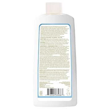 Desert Essence Coconut Oil Mouthwash- Alcohol & Sugar-Free - Coconut Oil & Tea Tree Oil Mouthwash for Adults & Kids 6+ Promotes Gum Health, Fresh Breath, Soothing