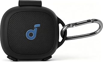 Geiomoo Silicone Protective Case for Anker Soundcore Sport X20, Soft Cover with Carabiner Black