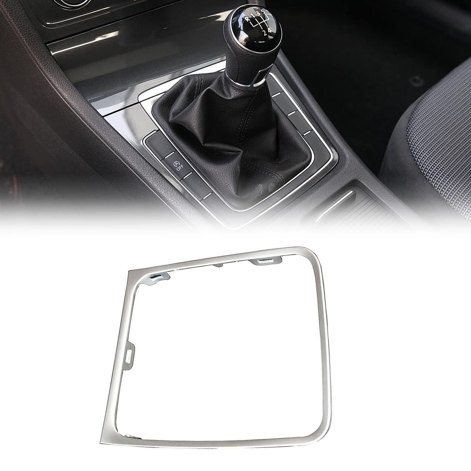 5GG713203A ramka zmiany biegów, uchwyt do zmiany biegów, gałka zmiany biegów, kompatybilna z VW Golf 7 7.5, Golf R 2008-2013, lewy napęd, podstawa, okrągła osłona, automatyczna okrągła osłona do