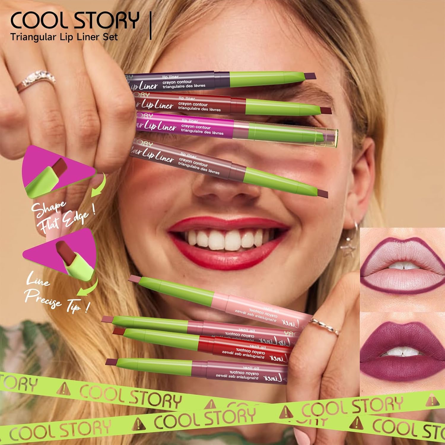 COOL STORY Lip Liner Pencil Stain Long Lasting Waterproof Makeup Set - Image 5