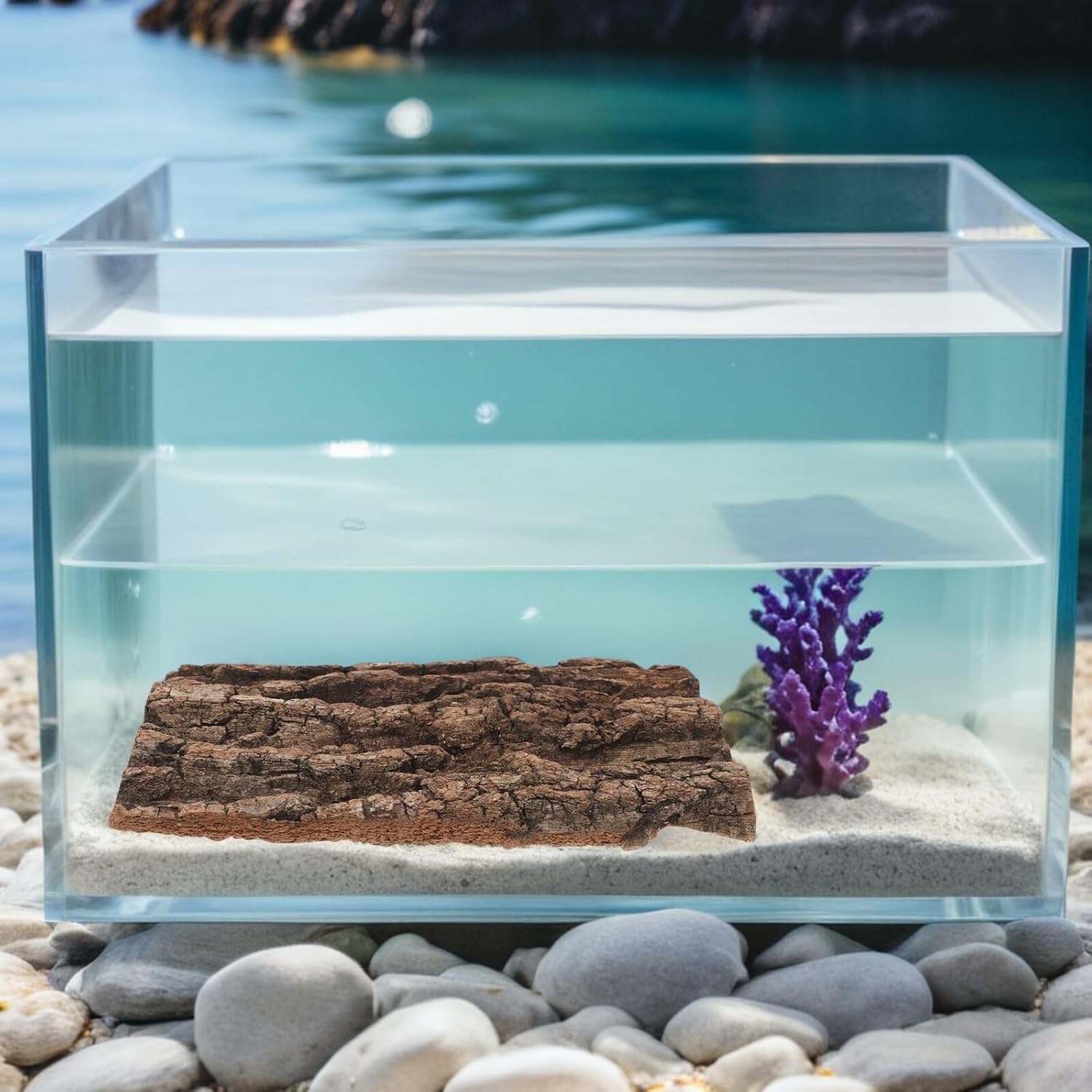 Wood Bark Terrarium Decor Reptile Cork Background Natural Climbing Mat 15x20cm for Lizard Gecko Spider Habitat