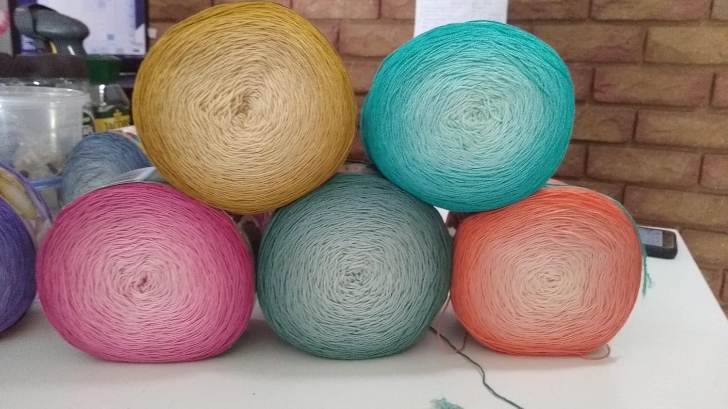 Troyarn Summer Ombre Batik Yarn Silky Effect Hand Knitting Crochet Lingerie Top Acrylic Bikini Beach Yarn 250 Gr 957 Yds