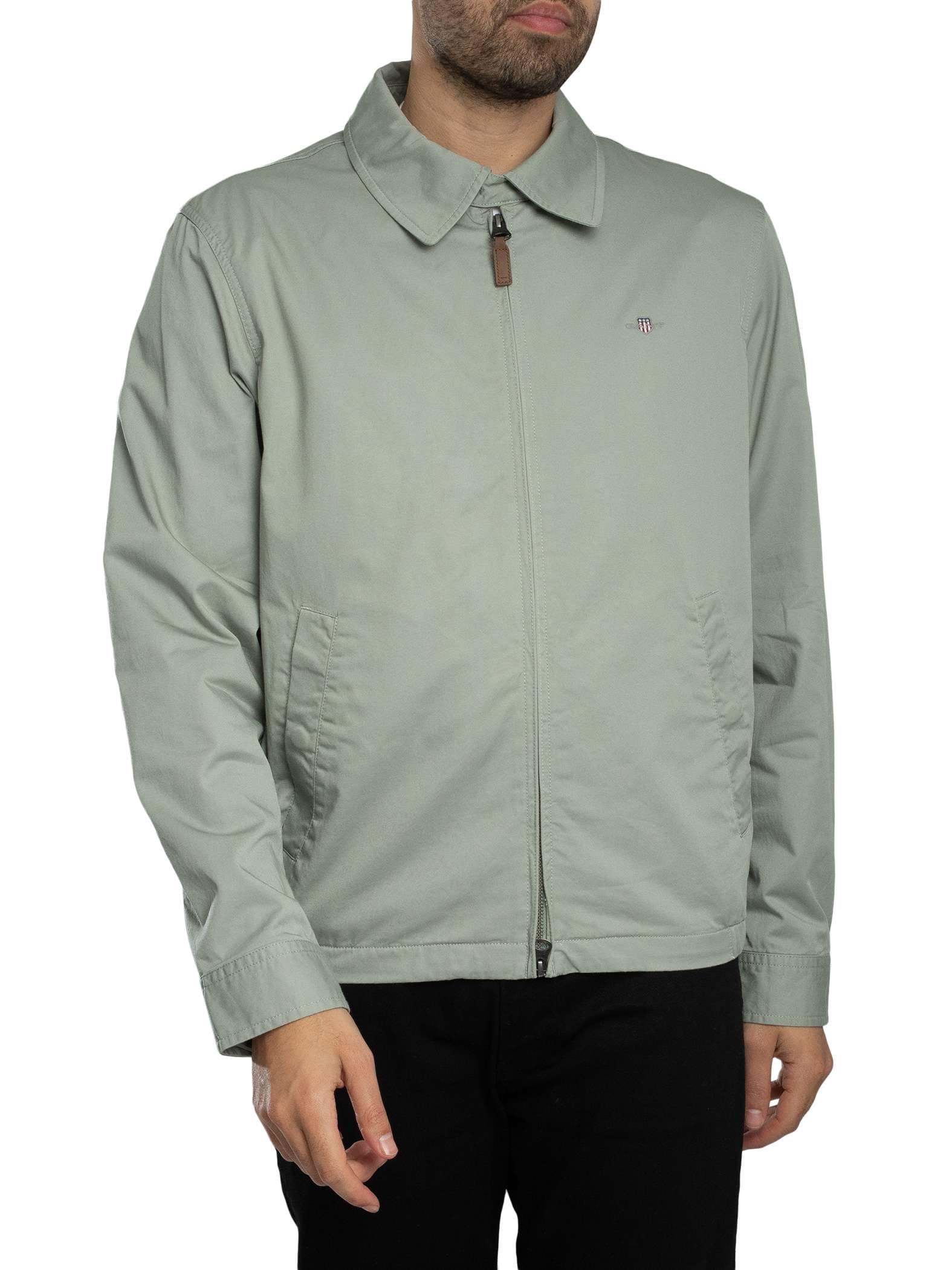 GANT Men's Cotton Windcheater Jacket, Ceramic Grey, L