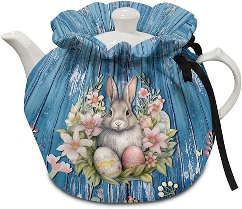 Vista 19 de Tetera acogedora funda térmica aislada para hervidor de agua, calentador de desayuno, lavable a máquina, para tetera, decoración de cocina del Verde