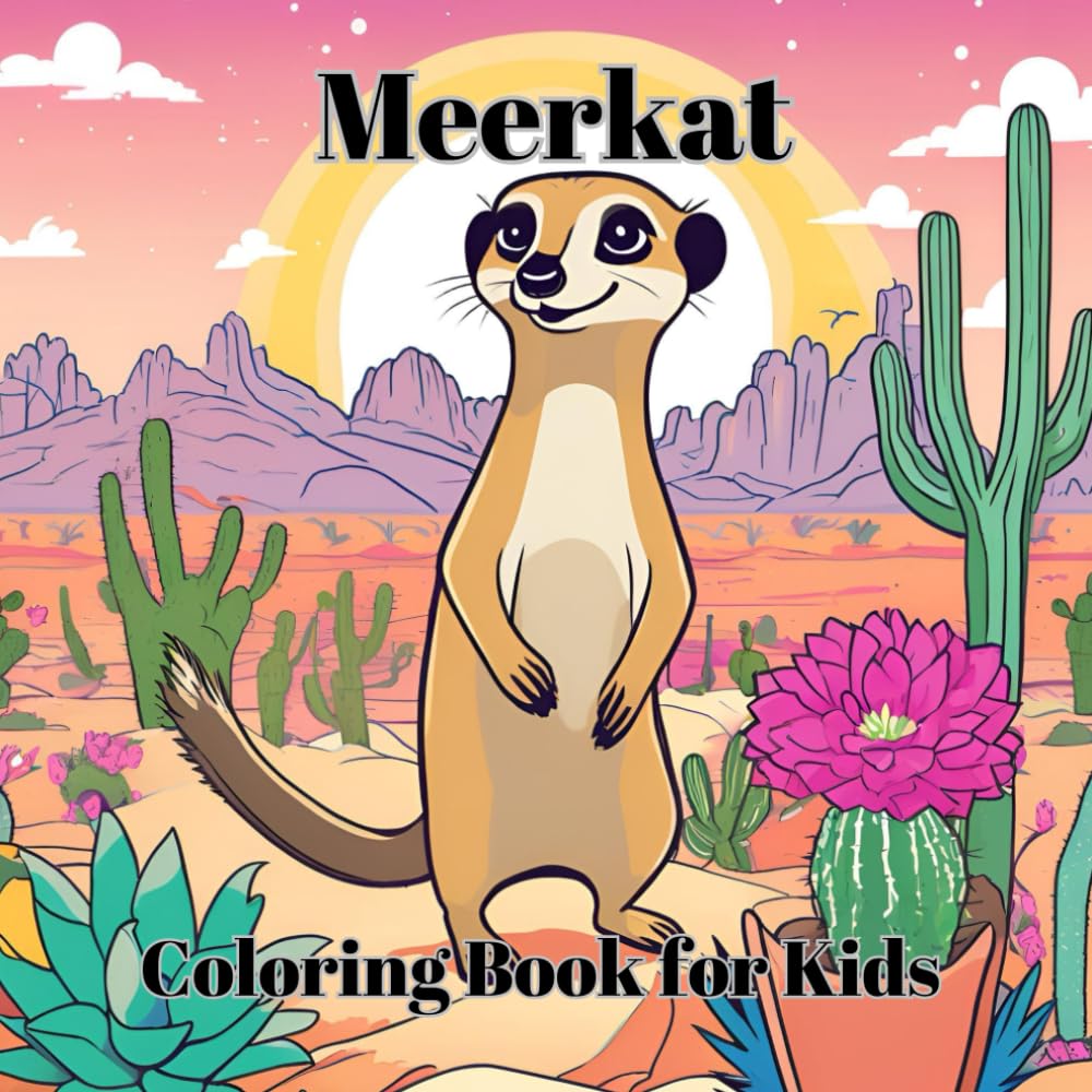 Meerkat: Coloring Book for Kids: 30 Fun and Adorable Meerkats Designs for Kids to Color (Rare, weird and cute animals)