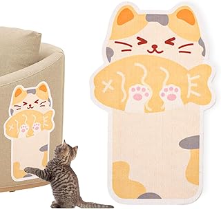 TECHEEL Kratzmatte Katze Kratzkokon für Katzen Kratzmatte Selbstklebend Katzen Kratzbretter Wand Katzenkratzbretter für Wand und Ecke (Katze)