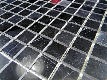 Nero Marquina Marble Polish 1x1 x 6mm Mosaic Tile